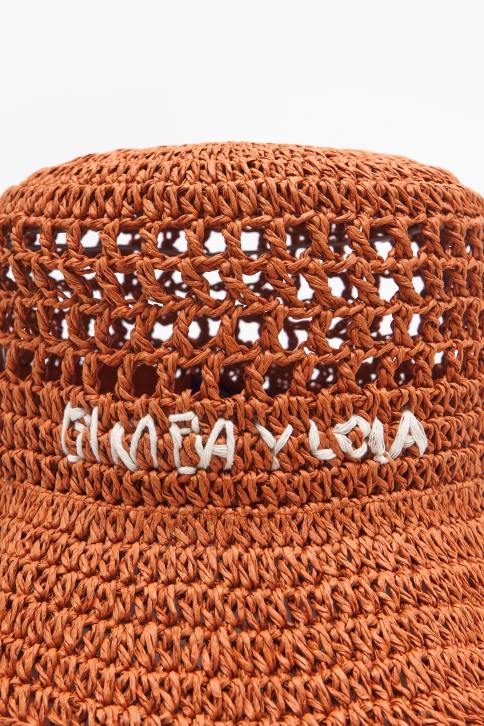hoed van raffia Bimba Y Lola oranje accessoires 4HDL853