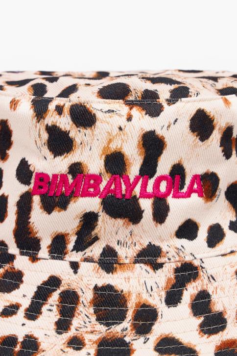 katoenen hoed met luipaardprint Bimba Y Lola natuurlijk accessoires 4HDL866