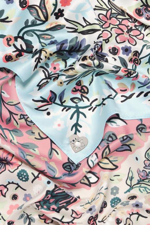 bloemen dieren sjaal Bimba Y Lola gebroken wit accessoires 4HDL621