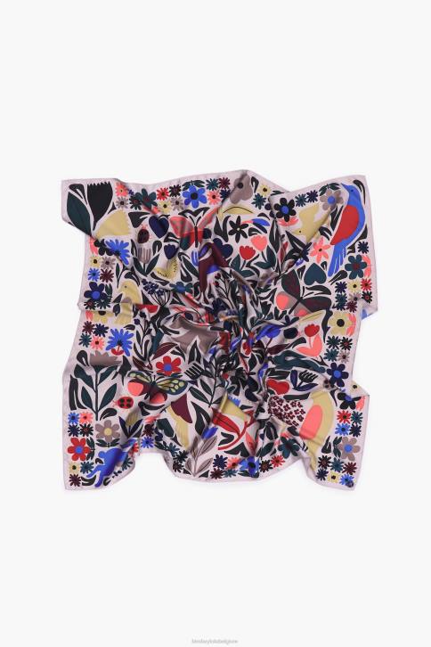 dieren en bloemen sjaal Bimba Y Lola lichtgrijs accessoires 4HDL647