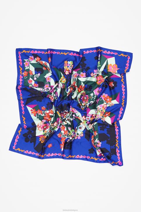 geometrische bloemen en sjaal met logo Bimba Y Lola blauw accessoires 4HDL628