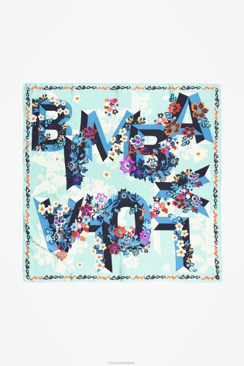 geometrische bloemen en sjaal met logo Bimba Y Lola water accessoires 4HDL627