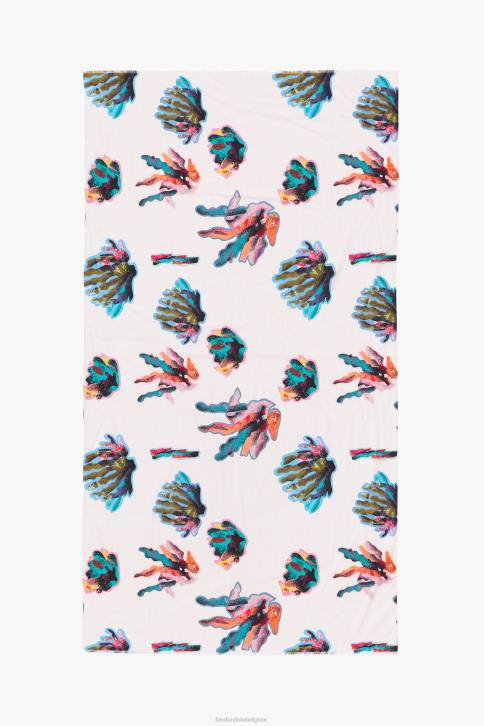 katoenen sarong met lange print Bimba Y Lola koraal accessoires 4HDL609
