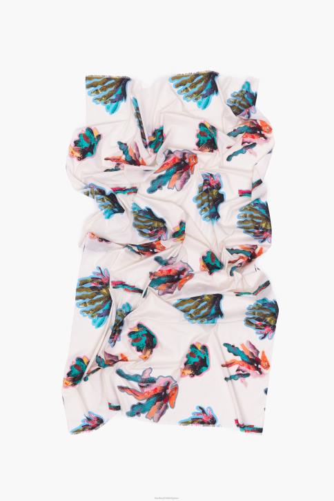 katoenen sarong met lange print Bimba Y Lola koraal accessoires 4HDL609