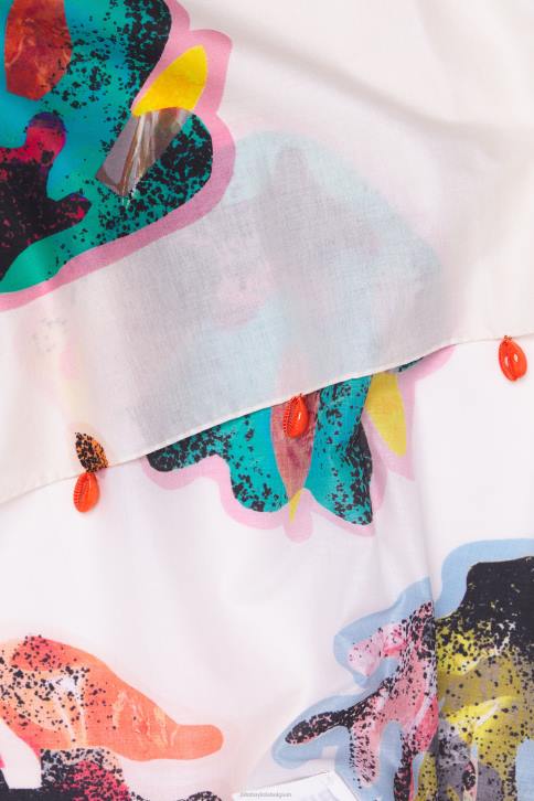 korte katoenen sarong Bimba Y Lola koraal accessoires 4HDL611
