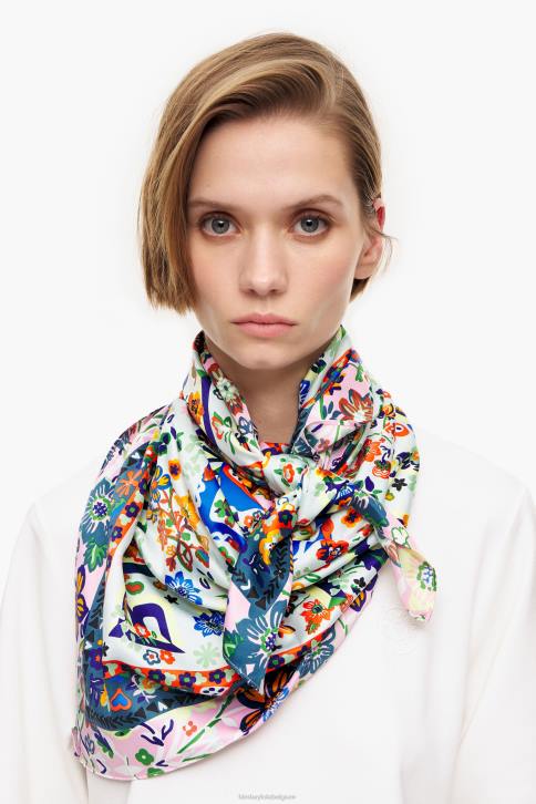 sjaal met bloemen en logo\'s Bimba Y Lola water accessoires 4HDL654