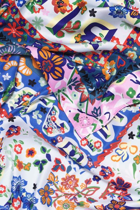 sjaal met bloemen en logo\'s Bimba Y Lola water accessoires 4HDL654