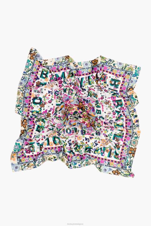 sjaal met bloemenlogo\'s Bimba Y Lola wit accessoires 4HDL655