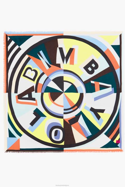 sjaal met geometrisch logo Bimba Y Lola geel accessoires 4HDL645