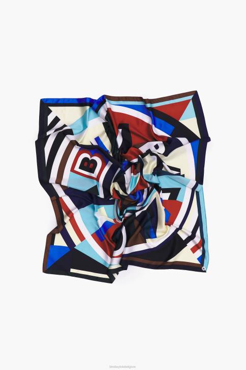 sjaal met geometrisch logo Bimba Y Lola rood accessoires 4HDL644