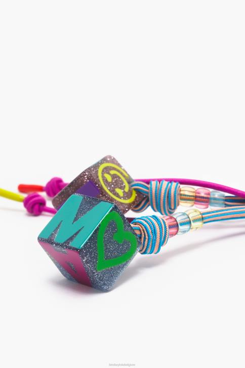 dobbelstenen sleutelhanger Bimba Y Lola blauw en roze accessoires 4HDL944