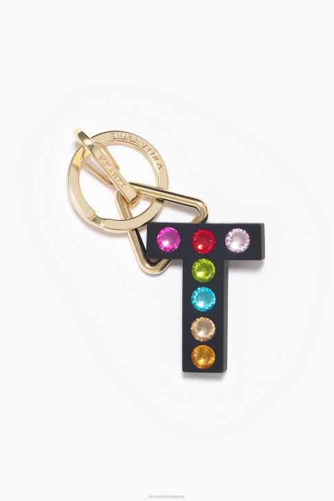 letter siliconen sleutelhanger Bimba Y Lola T accessoires 4HDL1190