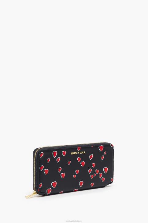 kleine harten lederen portemonnee Bimba Y Lola zwart accessoires 4HDL1066