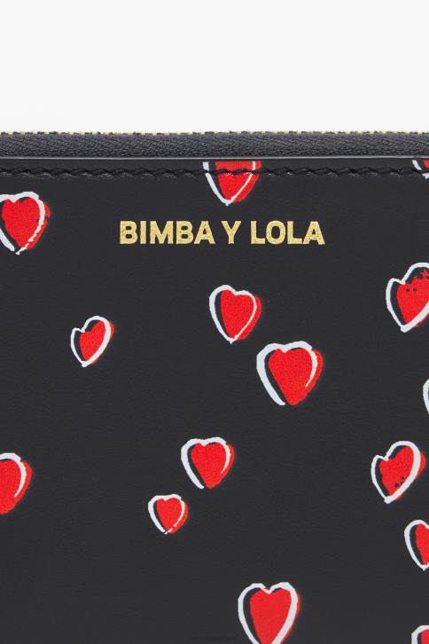 kleine harten lederen portemonnee Bimba Y Lola zwart accessoires 4HDL1066