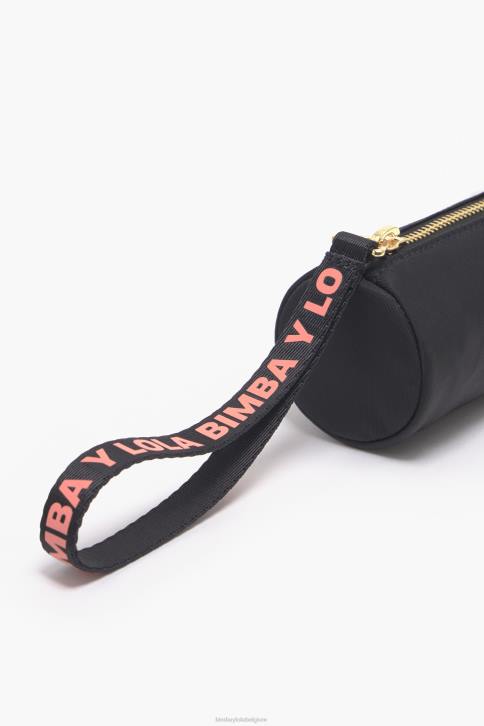 cilindrische nylon hoes Bimba Y Lola zwart accessoires 4HDL1120