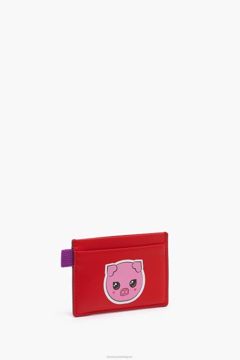 lederen kaarthouder Bimba Y Lola rood accessoires 4HDL1125