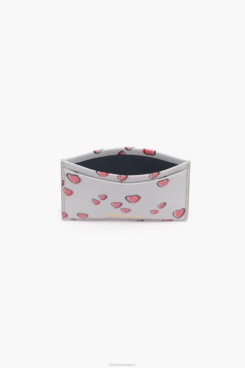 lederen kleine harten kaarthouder Bimba Y Lola grijs accessoires 4HDL1005