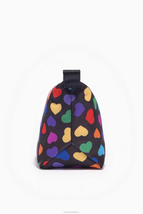 harten print nylon trapezium make-up etui Bimba Y Lola zwart accessoires 4HDL1116