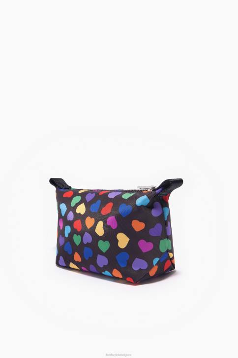 harten print nylon trapezium make-up etui Bimba Y Lola zwart accessoires 4HDL1116