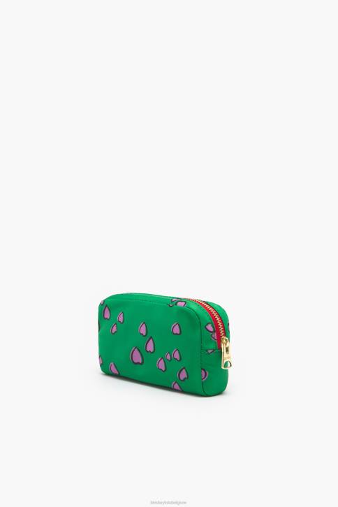 klein rechthoekig make-up etui met hartjes print Bimba Y Lola groente accessoires 4HDL1082