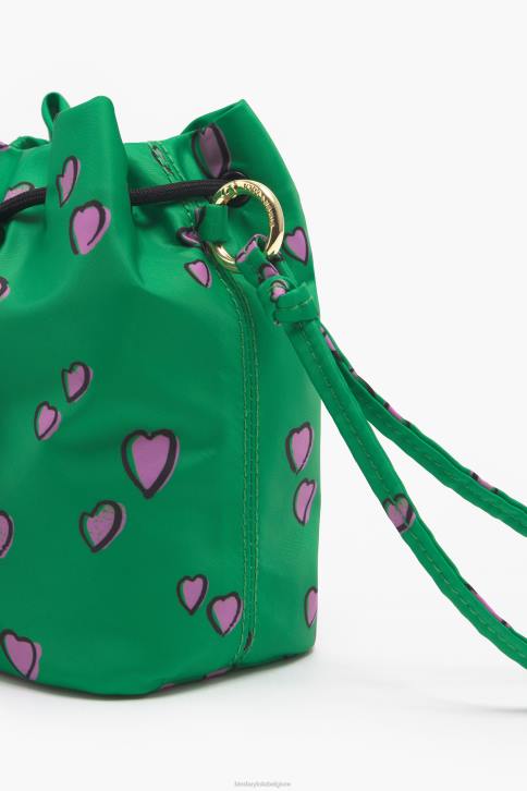 kleine bucket mini tas met hartjes print Bimba Y Lola groente accessoires 4HDL1085