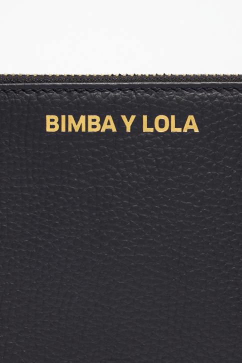 lederen platte make-up tas Bimba Y Lola zwart accessoires 4HDL1095