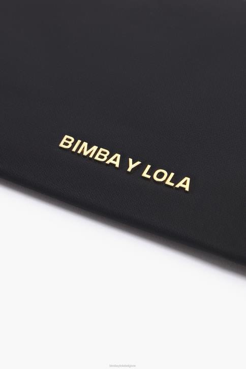 middelgrote rechthoekige nylon make-uptas Bimba Y Lola zwart accessoires 4HDL1101