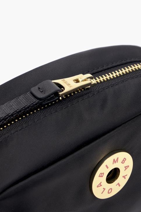 nylon halve maan make-up etui Bimba Y Lola zwart accessoires 4HDL1100