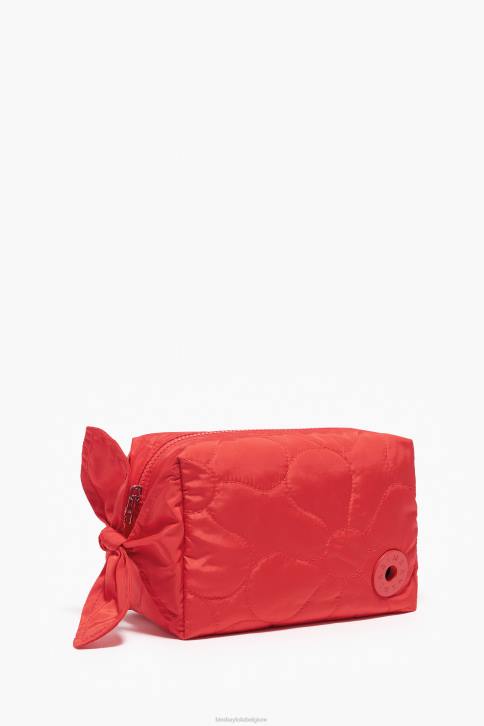 nylon rechthoekige make-up koffer Bimba Y Lola rood accessoires 4HDL1108