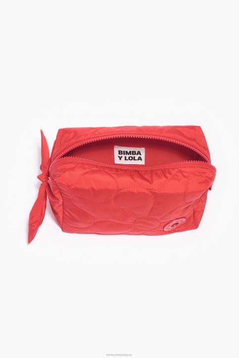 nylon rechthoekige make-up koffer Bimba Y Lola rood accessoires 4HDL1108