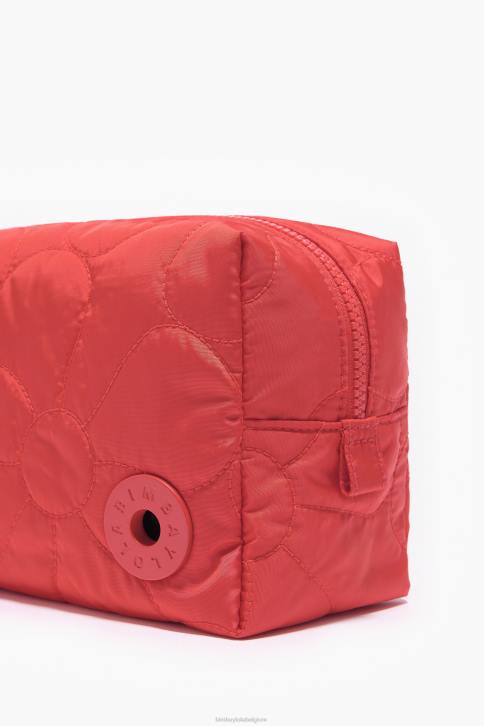 nylon rechthoekige make-up koffer Bimba Y Lola rood accessoires 4HDL1108