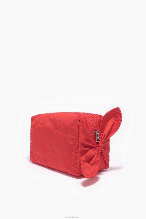 nylon rechthoekige make-up koffer Bimba Y Lola rood accessoires 4HDL1108
