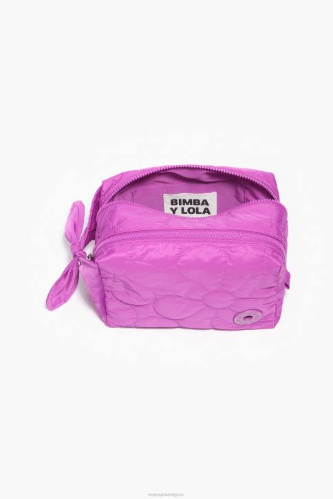 nylon rechthoekige make-up koffer Bimba Y Lola roze accessoires 4HDL1107