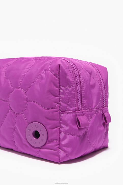 nylon rechthoekige make-up koffer Bimba Y Lola roze accessoires 4HDL1107