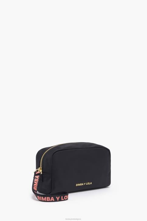 nylon rechthoekige make-up koffer Bimba Y Lola zwart accessoires 4HDL1104