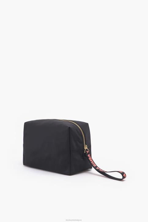 nylon rechthoekige make-up koffer Bimba Y Lola zwart accessoires 4HDL1105