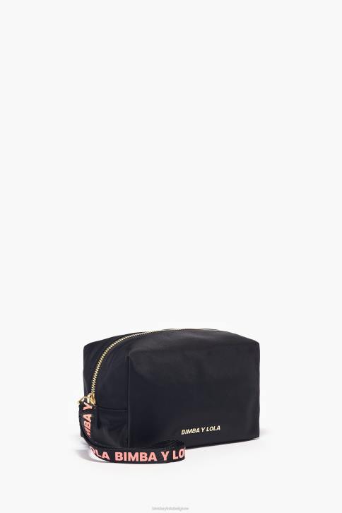 nylon rechthoekige make-up koffer Bimba Y Lola zwart accessoires 4HDL1117