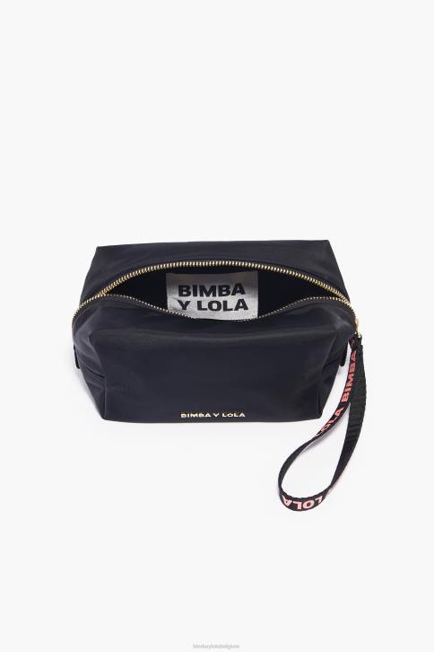 nylon rechthoekige make-up koffer Bimba Y Lola zwart accessoires 4HDL1117