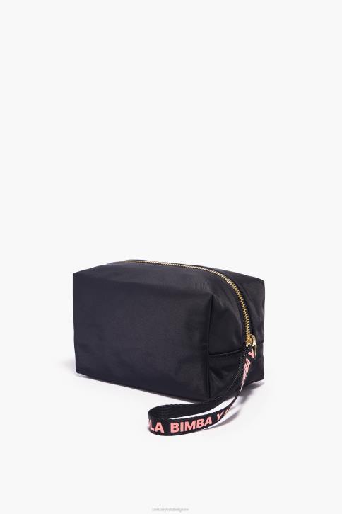 nylon rechthoekige make-up koffer Bimba Y Lola zwart accessoires 4HDL1117