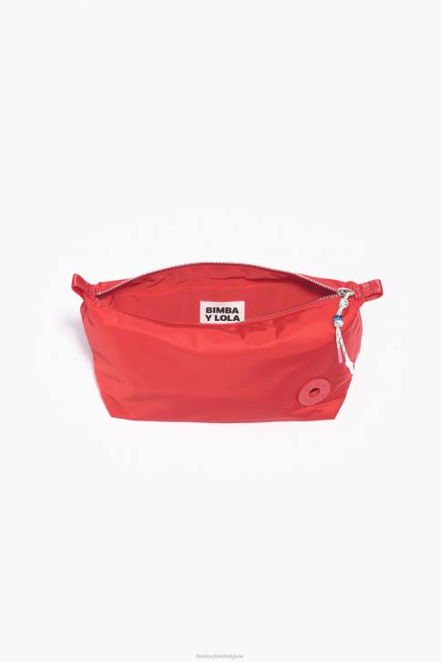 nylon trapezium make-up etui Bimba Y Lola rood accessoires 4HDL1110