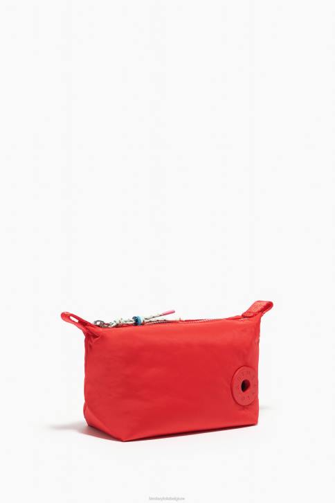 nylon trapezium make-up etui Bimba Y Lola rood accessoires 4HDL1112