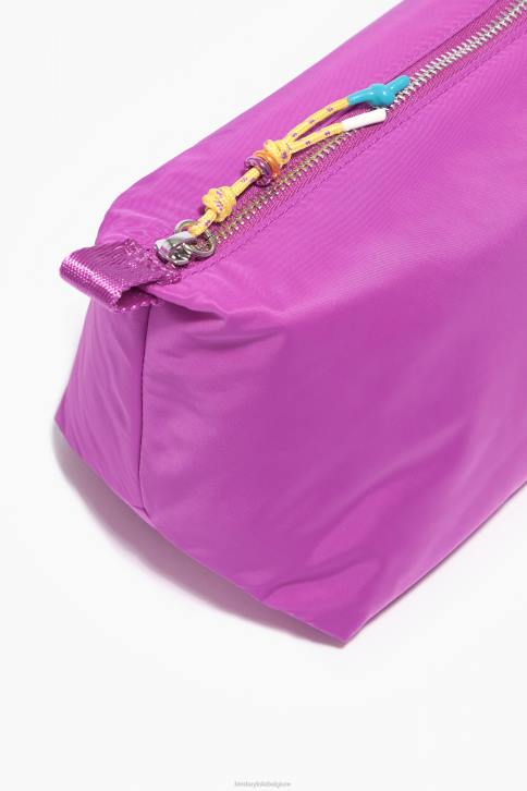 nylon trapezium make-up etui Bimba Y Lola roze accessoires 4HDL1106