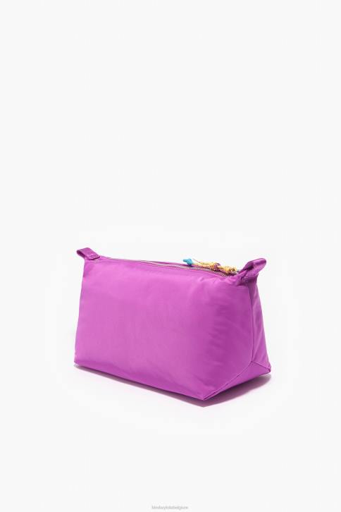 nylon trapezium make-up etui Bimba Y Lola roze accessoires 4HDL1106