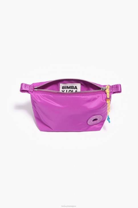 nylon trapezium make-up etui Bimba Y Lola roze accessoires 4HDL1111
