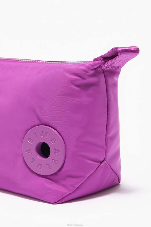 nylon trapezium make-up etui Bimba Y Lola roze accessoires 4HDL1111