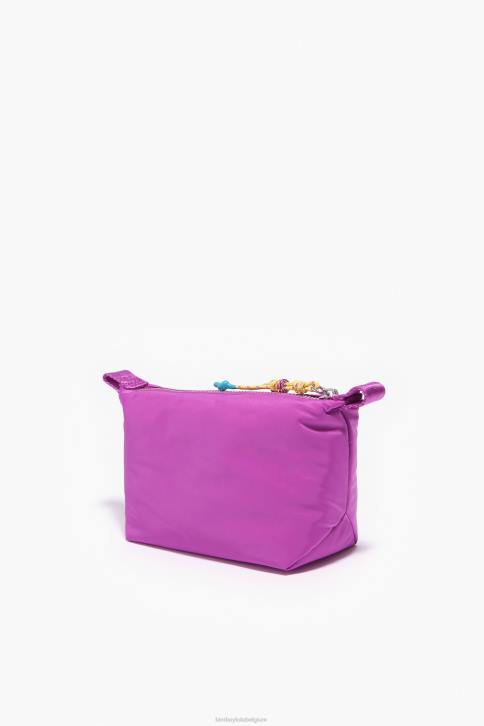 nylon trapezium make-up etui Bimba Y Lola roze accessoires 4HDL1111