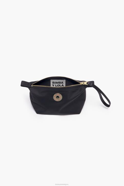 nylon trapezium make-up etui Bimba Y Lola zwart accessoires 4HDL1098