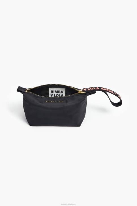 nylon trapezium make-up etui Bimba Y Lola zwart accessoires 4HDL1102
