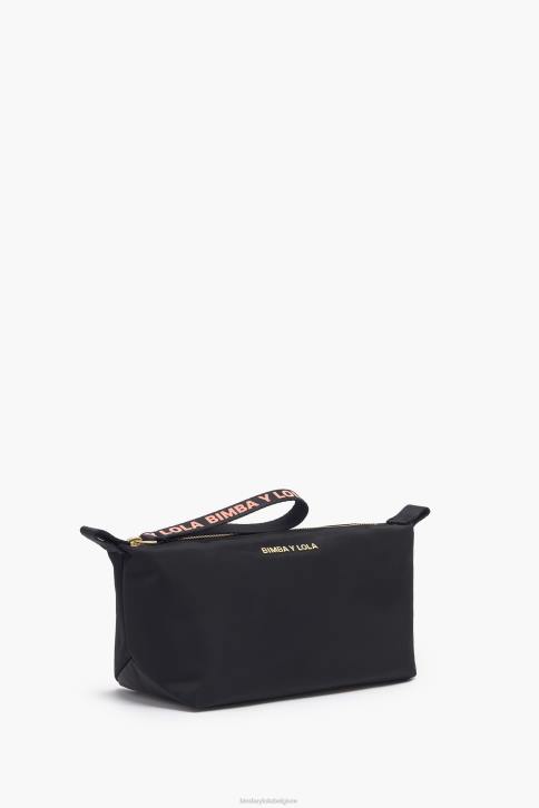 nylon trapezium make-up etui Bimba Y Lola zwart accessoires 4HDL1103
