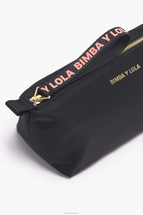 nylon trapezium make-up etui Bimba Y Lola zwart accessoires 4HDL1103